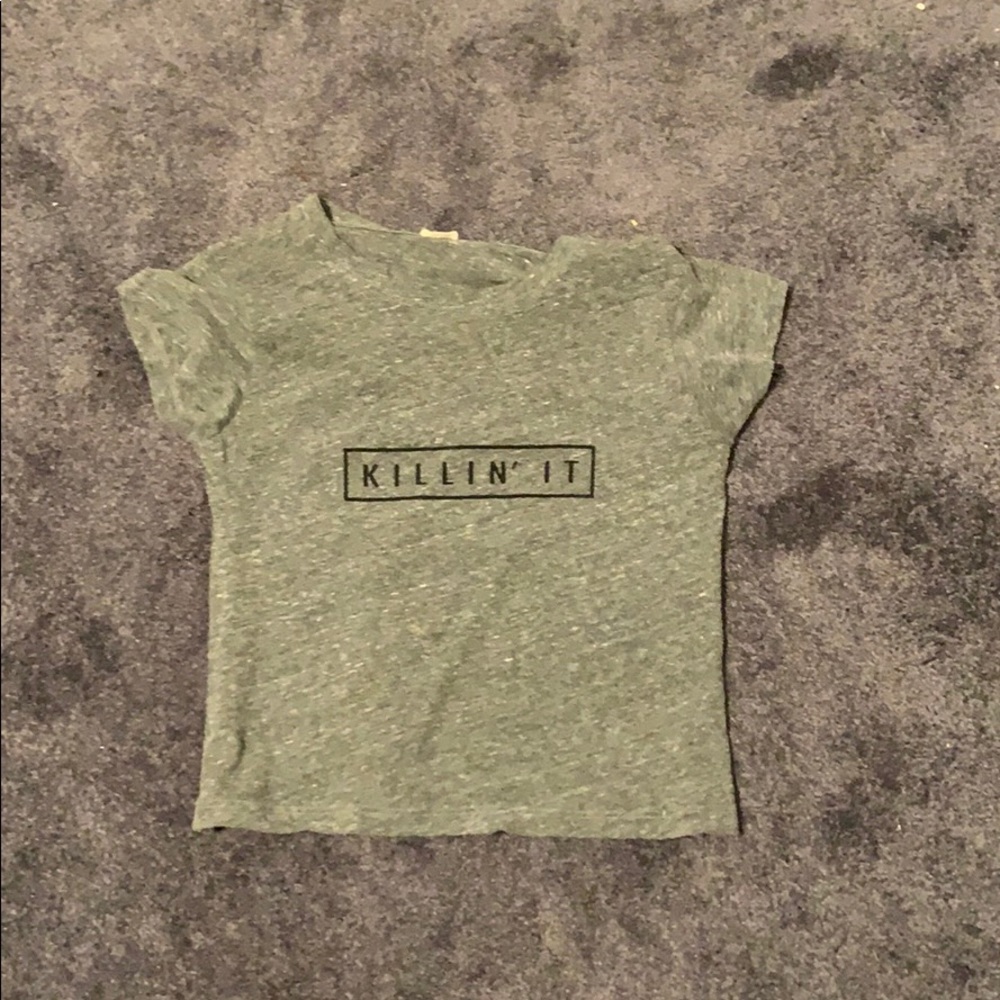 Gray crop top